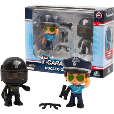 Giochi Preziosi Carabinieri Set van 2 mini actie Hero 7 cm met gewoon uniform en 1 mobiele brigade inclusief accessoires, voor kinderen vanaf 4 jaar Giochi Preziosi Carabinieri Set van 2 mini actie Hero 7 cm met gewoon uniform en 1 mobiele brigade inclusief accessoires, voor kinderen vanaf 4 jaar