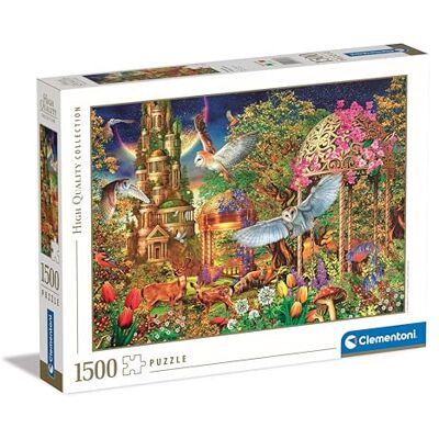 Clementoni Puzzel Woodland Fantasy Garden 1500 stukjes puzzel voor volwassenen 14-99 jaar, gemaakt in Italië, 31707 Clementoni Puzzel Woodland Fantasy Garden 1500 stukjes puzzel voor volwassenen 14-99 jaar, gemaakt in Italië, 31707