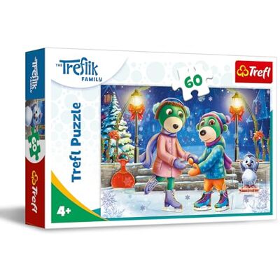 Trefl The ik Family, Winter bij ik – puzzels 60 stukjes – kleurrijke puzzels met stripfiguren, creatief entertainment, vrije tijd voor kinderen vanaf 4 jaar Trefl The ik Family, Winter bij ik – puzzels 60 stukjes – kleurrijke puzzels met stripfiguren, creatief entertainment, vrije tijd voor kinderen vanaf 4 jaar