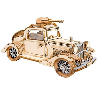 ROBOTIME Vintage auto houten puzzelset, een 3D-puzzel en een knutselset voor volwassenen en kinderen als cadeau of decoratie ROBOTIME Vintage auto houten puzzelset, een 3D-puzzel en een knutselset voor volwassenen en kinderen als cadeau of decoratie