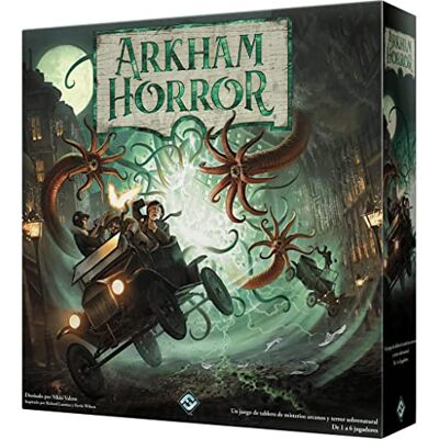 Asmodee Fantasy Flight Games Arkham Horror 3e editie coöperatief onderzoeks- en horrorbordspel voor volwassenen en jongeren, vanaf 14 jaar, voor 1 tot 6 spelers, 2-3 uur per spel, Spaans Asmodee Fantasy Flight Games Arkham Horror 3e editie coöperatief onderzoeks- en horrorbordspel voor volwassenen en jongeren, vanaf 14 jaar, voor 1 tot 6 spelers, 2-3 uur per spel, Spaans