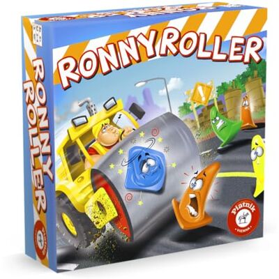 Piatnik Ronny Roller: Als Ronny met zijn straatwalje komt, zijn de verkeershütchen in het geefahr! Piatnik Ronny Roller: Als Ronny met zijn straatwalje komt, zijn de verkeershütchen in het geefahr!