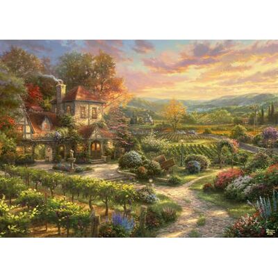 SCHMIDT Spiele puzzel 59629 Thomas Kinkade, wijngaarden, 2000 puzzelstukjes SCHMIDT Spiele puzzel 59629 Thomas Kinkade, wijngaarden, 2000 puzzelstukjes