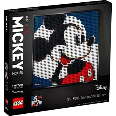 Lego 31202 Art Disney Mickey Mouse frame en wanddecoratie, knutselset voor volwassenen, meerkleurig Lego 31202 Art Disney Mickey Mouse frame en wanddecoratie, knutselset voor volwassenen, meerkleurig
