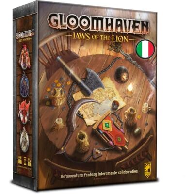 Asmodee Gloomhaven Tweede editie: Jaws of the Lion Tafelspel, 1-4 spelers, editie in het Italiaans Asmodee Gloomhaven Tweede editie: Jaws of the Lion Tafelspel, 1-4 spelers, editie in het Italiaans