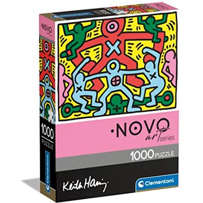 Clementoni Keith Haring Haring-1000 stukjes volwassenen, kunst, beroemde bordpuzzels, gemaakt in Italië, meerkleurig, 39757 Clementoni Keith Haring Haring-1000 stukjes volwassenen, kunst, beroemde bordpuzzels, gemaakt in Italië, meerkleurig, 39757