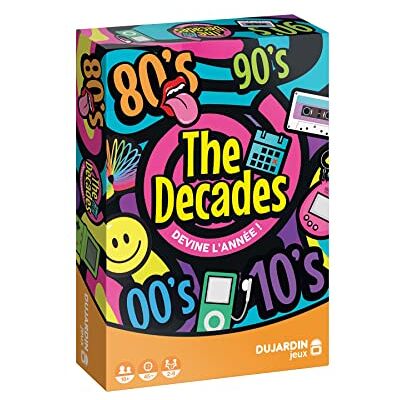 Dujardin The Decades – gezelschapsspel – sfeer, plezier gegarandeerd – reizen door de tijd – om met vrienden te spelen – raad de data van de evenementen, meerkleurig Dujardin The Decades – gezelschapsspel – sfeer, plezier gegarandeerd – reizen door de tijd – om met vrienden te spelen – raad de data van de evenementen, meerkleurig