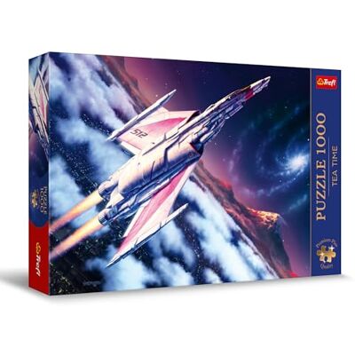Trefl Premium Plus Quality Tea Time puzzel: ruimtevlucht 1000 stukjes, Nostalgisch geschilderde fotoserie, voor volwassenen en kinderen vanaf 14 jaar Trefl Premium Plus Quality Tea Time puzzel: ruimtevlucht 1000 stukjes, Nostalgisch geschilderde fotoserie, voor volwassenen en kinderen vanaf 14 jaar