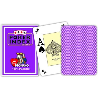 Modiano Kaart Poker Peek Index 100% Plastica Viola Modiano Kaart Poker Peek Index 100% Plastica Viola