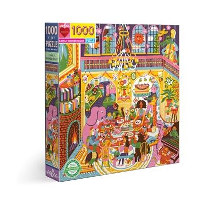 eeBoo 1000 stukjes Familly Diner Night-Puzzle voor volwassenen van gerecycled karton PZTFAM eeBoo 1000 stukjes Familly Diner Night-Puzzle voor volwassenen van gerecycled karton PZTFAM