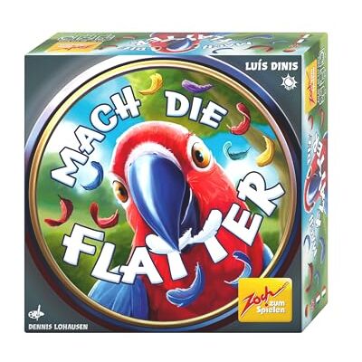 Zoch 601105203 Mach die Flatter grappig verwarrenspel voor papegaai vanaf 6 jaar kaartspel voor het hele gezin van 2 tot 5 spelers Zoch 601105203 Mach die Flatter grappig verwarrenspel voor papegaai vanaf 6 jaar kaartspel voor het hele gezin van 2 tot 5 spelers