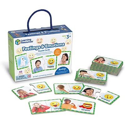 Learning Resources Emoties puzzelkaarten, 48 delen, sociale vaardigheden, logopeeeapparatuur, speelgoed en sociaal-emotionele leerspellen voor kinderen, vanaf 3 jaar Learning Resources Emoties puzzelkaarten, 48 delen, sociale vaardigheden, logopeeeapparatuur, speelgoed en sociaal-emotionele leerspellen voor kinderen, vanaf 3 jaar