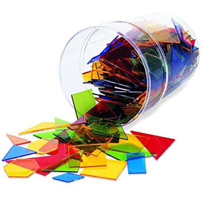 Learning Resources Power Polygones vanaf 5 jaar, educatief spel geometrie en vormen, 15 transparante 2D-vormen, patroonvorming en breuken, inclusief opbergdoos Learning Resources Power Polygones vanaf 5 jaar, educatief spel geometrie en vormen, 15 transparante 2D-vormen, patroonvorming en breuken, inclusief opbergdoos