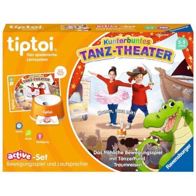 Ravensburger tiptoi® Play 00122 ACTIVE Kleurrijke danstheaterset, bewegingsspel vanaf 3 jaar Ravensburger tiptoi® Play 00122 ACTIVE Kleurrijke danstheaterset, bewegingsspel vanaf 3 jaar