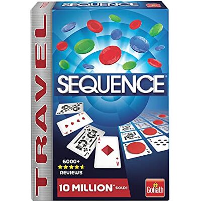 Goliath Sequence Travel, strategisch bordspel, familiespel voor 2 tot 12 spelers, 7 jaar en ouder, reisspel voor kinderen en volwassenen Goliath Sequence Travel, strategisch bordspel, familiespel voor 2 tot 12 spelers, 7 jaar en ouder, reisspel voor kinderen en volwassenen