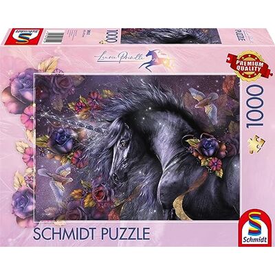 SCHMIDT Spiele 58512 Laurie Prindle, roze blauw, puzzel 1000 stukjes SCHMIDT Spiele 58512 Laurie Prindle, roze blauw, puzzel 1000 stukjes