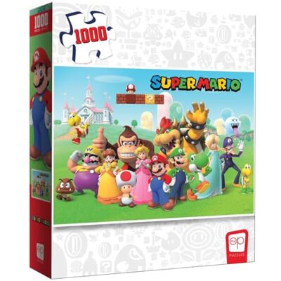 USAopoly The OP Super Mario Mushroom Kingdom Puzzel Legpuzzel 1000 stukjes USAopoly The OP Super Mario Mushroom Kingdom Puzzel Legpuzzel 1000 stukjes