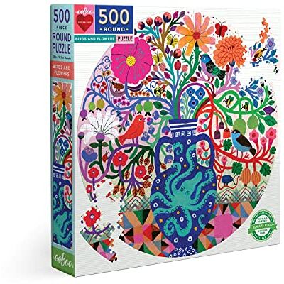 eeBoo 's Love Round Jigsaw puzzel vogels en bloemen gerecycled karton volwassenen 500 kleurrijke stukjes PZFBDF, 1 EA eeBoo 's Love Round Jigsaw puzzel vogels en bloemen gerecycled karton volwassenen 500 kleurrijke stukjes PZFBDF, 1 EA