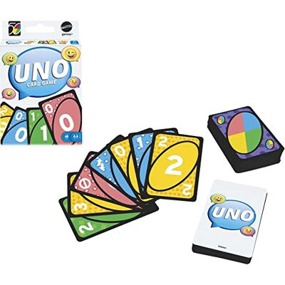 Mattel UNO Legendarische jaren 2010 met iconische illustraties uit deze tijd, gezelschaps- en kaartspel, 2-10 spelers, vanaf 7 jaar, GXV52 Mattel UNO Legendarische jaren 2010 met iconische illustraties uit deze tijd, gezelschaps- en kaartspel, 2-10 spelers, vanaf 7 jaar, GXV52