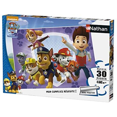 Nathan Kinderpuzzel 30 stukjes Paw Patrol in de redding meisjes of jongens vanaf 4 jaar hoogwaardige puzzel dik en duurzaam karton actie & avontuur 86355 Nathan Kinderpuzzel 30 stukjes Paw Patrol in de redding meisjes of jongens vanaf 4 jaar hoogwaardige puzzel dik en duurzaam karton actie & avontuur 86355
