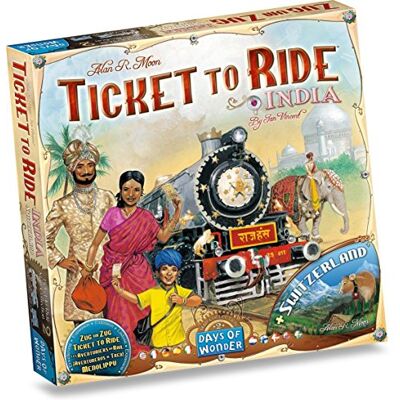 Days of Wonder The AVENTURIERS du Rail Extensions India + Zwitserland Franse versie gezelschapsspel vanaf 8 jaar 2 tot 4 spelers 45 minuten strategiespel om te spelen met een basisspel Days of Days of Wonder The AVENTURIERS du Rail Extensions India + Zwitserland Franse versie gezelschapsspel vanaf 8 jaar 2 tot 4 spelers 45 minuten strategiespel om te spelen met een basisspel Days of