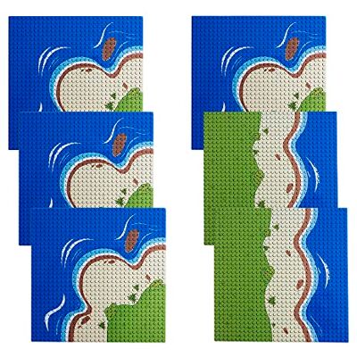 Apostrophe Games Island Building Blocks 6 stuks grondplaten geschikt voor alle grote merken 4 hoeken en 2 recht Apostrophe Games Island Building Blocks 6 stuks grondplaten geschikt voor alle grote merken 4 hoeken en 2 recht