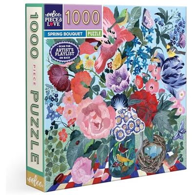 eeBoo Puzzel 1000 stukjes Spring Boeket Puzzel voor volwassenen 1000 stukjes karton Afmetingen 58,5 x 58,5 cm eeBoo Puzzel 1000 stukjes Spring Boeket Puzzel voor volwassenen 1000 stukjes karton Afmetingen 58,5 x 58,5 cm