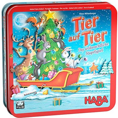 HABA Dieren op dieren – het kerstspel (kinderspel) HABA Dieren op dieren – het kerstspel (kinderspel)
