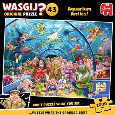 Jumbo Wasgij Original 43 – het ruikt naar de vis – aquarium antics – grappige puzzel – puzzel voor volwassenen – 100% gerecycled karton – 1000 stukjes – Jumbo Wasgij Original 43 – het ruikt naar de vis – aquarium antics – grappige puzzel – puzzel voor volwassenen – 100% gerecycled karton – 1000 stukjes –