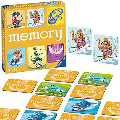 Ravensburger 20628 5 Memory Sport Dinosaurus Geheugenspel voor gezinnen, aanbevolen leeftijd 4+, 48 kaarten Ravensburger 20628 5 Memory Sport Dinosaurus Geheugenspel voor gezinnen, aanbevolen leeftijd 4+, 48 kaarten