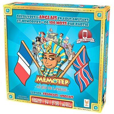 Topi Games Memotep Frans Engels Het Taalspel Bordspel Familie Vanaf 7 jaar 2 tot 35 spelers MEM-AN-179001 Franse versie Topi Games Memotep Frans Engels Het Taalspel Bordspel Familie Vanaf 7 jaar 2 tot 35 spelers MEM-AN-179001 Franse versie