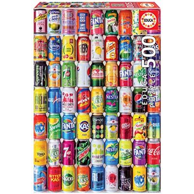 Educa 18447 500 drankblikjes voor volwassenen en kinderen vanaf 10 jaar, limonade, meerkleurig Educa 18447 500 drankblikjes voor volwassenen en kinderen vanaf 10 jaar, limonade, meerkleurig