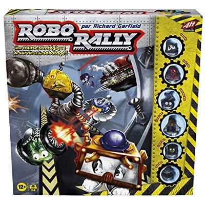 Avalon Hill Hasbro Gaming Robo Rally, strategiespel opnieuw uitgevonden door Richard Garfield, 2 tot 6 spelers, vanaf 12 jaar, meerkleurig Avalon Hill Hasbro Gaming Robo Rally, strategiespel opnieuw uitgevonden door Richard Garfield, 2 tot 6 spelers, vanaf 12 jaar, meerkleurig