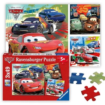 Ravensburger Disney Cars Worldwide Racing Fun 3 X 49 PC puzzels Ravensburger Disney Cars Worldwide Racing Fun 3 X 49 PC puzzels