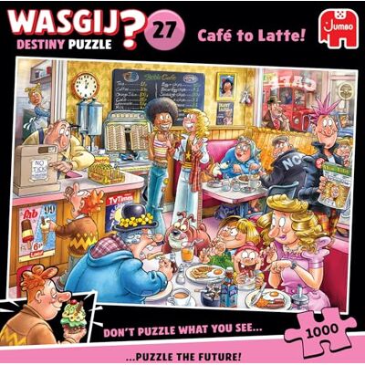 Jumbo Wasgij Destiny 27 van Petit Noir tot Latte Coffee Café to Latte! Puzzel voor volwassenen Humoristische puzzel 100% gerecycled karton 1000 stukjes Jumbo Wasgij Destiny 27 van Petit Noir tot Latte Coffee Café to Latte! Puzzel voor volwassenen Humoristische puzzel 100% gerecycled karton 1000 stukjes