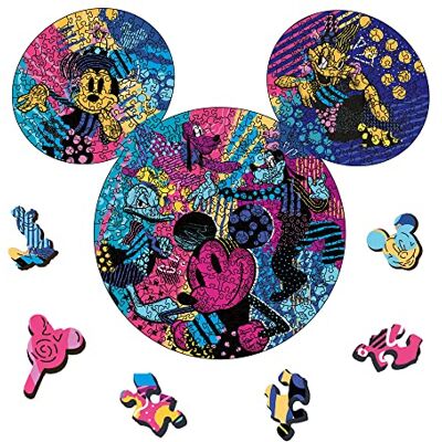 Trefl Houten contourpuzzel: Mickey Mouse, Cult Mickey Mouse 500+5 stukjes, Wood Craft, 70 figuren, hoogwaardige moderne puzzel, voor volwassenen en kinderen vanaf 12 jaar Trefl Houten contourpuzzel: Mickey Mouse, Cult Mickey Mouse 500+5 stukjes, Wood Craft, 70 figuren, hoogwaardige moderne puzzel, voor volwassenen en kinderen vanaf 12 jaar