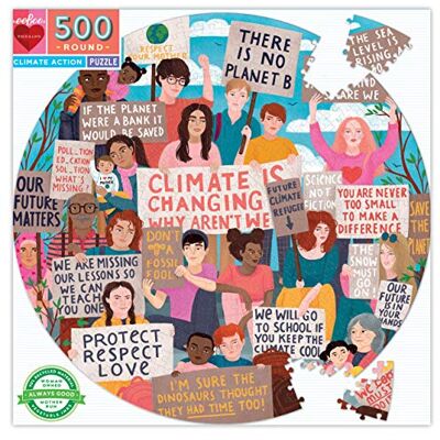 eeBoo Klimaatactie voor volwassenen – ronde puzzel 500 stukjes van gerecycled karton – PZFCLM, meerkleurig, 1 EA eeBoo Klimaatactie voor volwassenen – ronde puzzel 500 stukjes van gerecycled karton – PZFCLM, meerkleurig, 1 EA