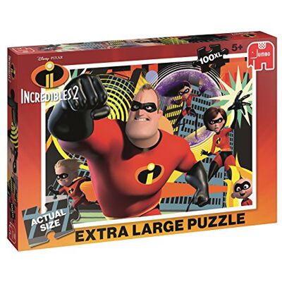 Disney Jumbo The Incredibles 2-19689 Puzzel Rood, XL Disney Jumbo The Incredibles 2-19689 Puzzel Rood, XL