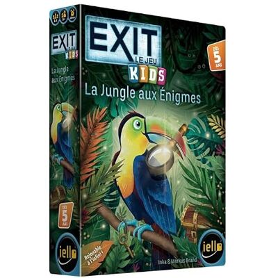 IELLO EXIT Kids: Jungle met raadsels – coöperatief raadselspel voor kinderen 1-4 spelers 45-90 minuten vanaf 5 jaar IELLO EXIT Kids: Jungle met raadsels – coöperatief raadselspel voor kinderen 1-4 spelers 45-90 minuten vanaf 5 jaar