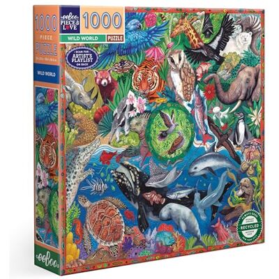 eeBoo Puzzel 1000 stukjes Wild World puzzel voor volwassenen 1000 stukjes karton afmetingen 58,5 cm x 58,5 cm eeBoo Puzzel 1000 stukjes Wild World puzzel voor volwassenen 1000 stukjes karton afmetingen 58,5 cm x 58,5 cm