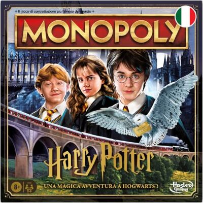 Hasbro Monopoly Edition Harry Potter, tafelspel voor 2-6 spelers, spel voor kinderen en meisjes vanaf 8 jaar, cadeau voor feestjes in Italiaanse versie Hasbro Monopoly Edition Harry Potter, tafelspel voor 2-6 spelers, spel voor kinderen en meisjes vanaf 8 jaar, cadeau voor feestjes in Italiaanse versie