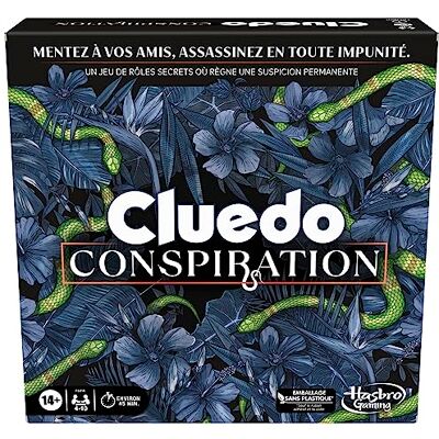 Hasbro Cluedo Conspiration, gezelschapspel voor tieners en volwassenen, geheime rollenspellen, 4-10 spelers, survey games Hasbro Cluedo Conspiration, gezelschapspel voor tieners en volwassenen, geheime rollenspellen, 4-10 spelers, survey games
