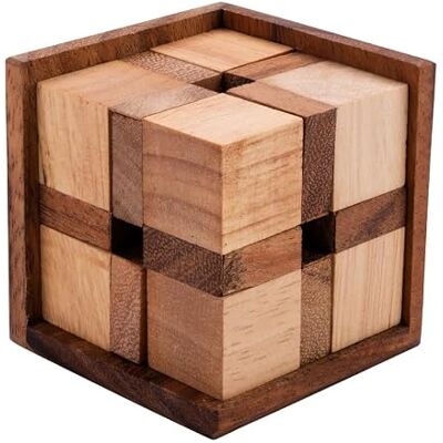 Engelhart 350200 Crazy Cube Milieuvriendelijke houten puzzel Moeilijk niveau 7 cm van de zijkant Vanaf 10 jaar Logica en geduld uitdaging Speel volwassenen Houten spelletjes Engelhart 350200 Crazy Cube Milieuvriendelijke houten puzzel Moeilijk niveau 7 cm van de zijkant Vanaf 10 jaar Logica en geduld uitdaging Speel volwassenen Houten spelletjes