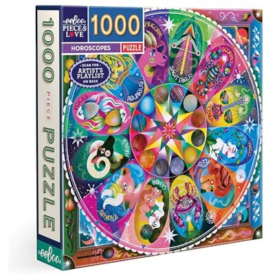 eeBoo – Puzzle 1000 Pièces Horoscopes – Puzzle Adulte 1000 Pièces en Carton – Dimensions du Puzzle 58,4 cm x 58,4 cm eeBoo – Puzzle 1000 Pièces Horoscopes – Puzzle Adulte 1000 Pièces en Carton – Dimensions du Puzzle 58,4 cm x 58,4 cm
