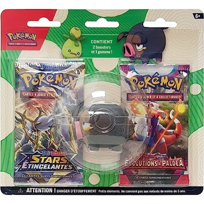 Pokémon : 2 boosters + Olivini of Gourmelet gum (willekeurig model), gezelschapsspellen, kaartspellen, verzamelkaarten, accessoires, vanaf 6 jaar, Franse versie Pokémon : 2 boosters + Olivini of Gourmelet gum (willekeurig model), gezelschapsspellen, kaartspellen, verzamelkaarten, accessoires, vanaf 6 jaar, Franse versie