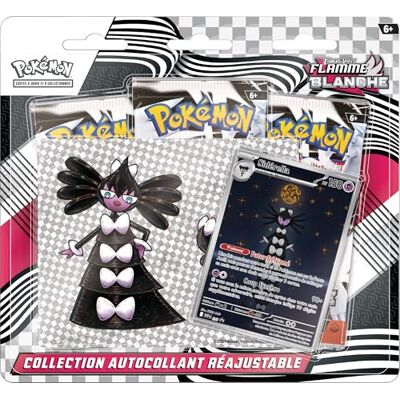 Pokémon TCG: aanpasbare stickercollectie scharlaken en paars witte vlam siderella (1 glanzende promokaart en 3 boosters) Pokémon TCG: aanpasbare stickercollectie scharlaken en paars witte vlam siderella (1 glanzende promokaart en 3 boosters)