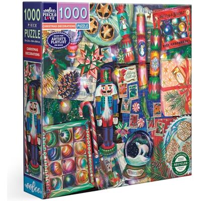 eeBoo 1000 stukjes Vierkante Puzzel Volwassen Gerecycled Kartonnen Kerstdecoratie 58,4 x 58,4 cm, PZTCDR eeBoo 1000 stukjes Vierkante Puzzel Volwassen Gerecycled Kartonnen Kerstdecoratie 58,4 x 58,4 cm, PZTCDR
