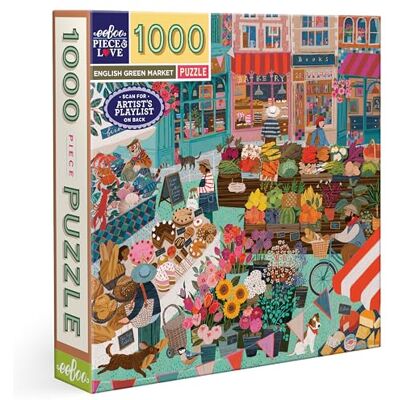 eeBoo Engelse groene markt puzzel 1000 stukjes van karton kleurrijke puzzel op de dorpsmarkt PZTEGM eeBoo Engelse groene markt puzzel 1000 stukjes van karton kleurrijke puzzel op de dorpsmarkt PZTEGM