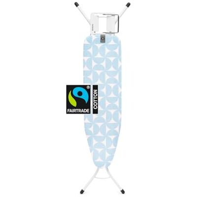 Brabantia Ironing Board A met Steam Iron Rest Compact & Opvouwbaar Verstelbare Hoogte Antislip Voet Perfect Fit Katoen Cover Child & Transport Lock Fresh Breeze 110 x 30 cm Brabantia Ironing Board A met Steam Iron Rest Compact & Opvouwbaar Verstelbare Hoogte Antislip Voet Perfect Fit Katoen Cover Child & Transport Lock Fresh Breeze 110 x 30 cm