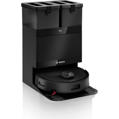 Bosch Spotless2 BCR2S1B Robotstofzuiger met dweilfunctie, zwart Zuigvermogen van 25.000 Pa roterende pads waarvan 1 uittrekbaar nat en droog servicestation detectie Bosch Spotless2 BCR2S1B Robotstofzuiger met dweilfunctie, zwart Zuigvermogen van 25.000 Pa roterende pads waarvan 1 uittrekbaar nat en droog servicestation detectie
